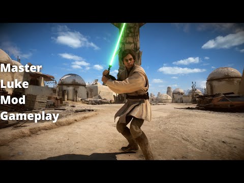 Star Wars Battlefront II - Master Luke Mod Gameplay (Legends)