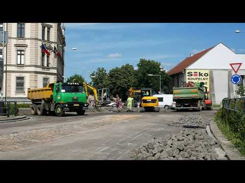 Stavební práce - komunikace  I/37 Chrudim Na Bídě - u Regionálního muzea - Chrudim 27.7.2021