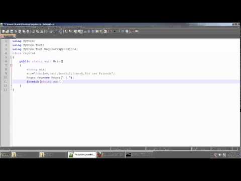 Regular Expreession In C Net Tamil
