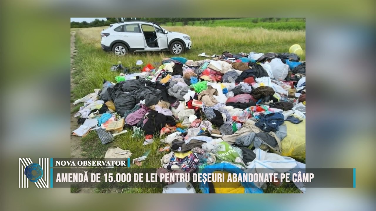 Amendă de 15.000 de lei pentru deșeuri abandonate pe câmp