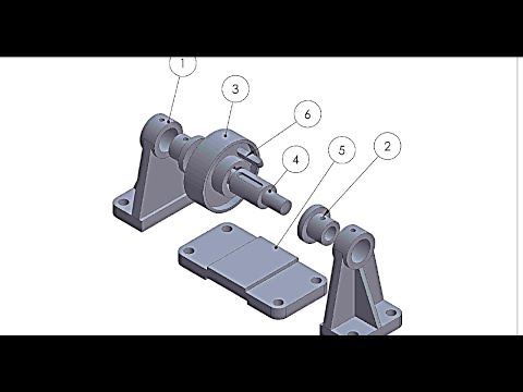 SolidworksDesign and Assembly of (Support/Bush/Pulley/Shaft/Base/Key)