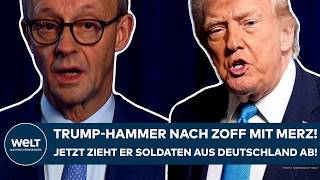 Video: USA: Trump-Hammer nach Zoff mit Kanzler Friedrich Merz! Jetzt zieht er Soldaten aus Deutschland ab!