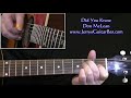 Don McLean Did You Know Intro Guitar Lesson