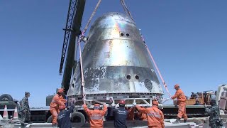 Return capsule of China's manned spaceship arrives at launch center