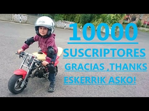 10000 SUBSCRIBERS !! THANK YOU! Let’s celebrate it in minimoto, skidding and pulling Harley bike