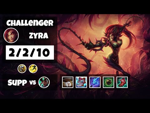 Zyra Challenger Gameplay S11 Replay 11.18 Support (2/2/10) - BR