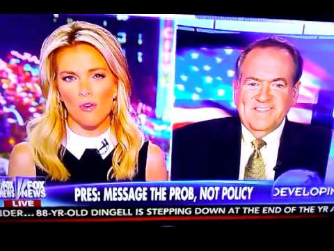 Megyn Kelly introduces Mike Fuckabee live on Fox