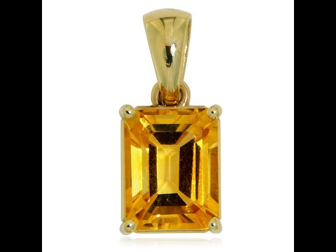 Pandantiv Aur Galben 14 k Citrin Natural - Stralucire Solara