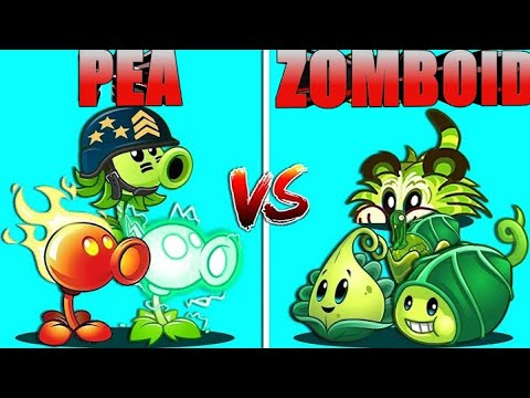 Team ZOMBOID vs PEA Plants - Which Team Plant Will Win? - PvZ 2 Battlez