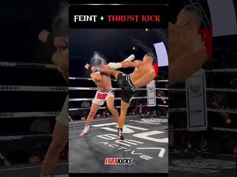 FEINT + THRUST KICK 🔥…… TUTORIAL!…. KNOCKOUT 💥….