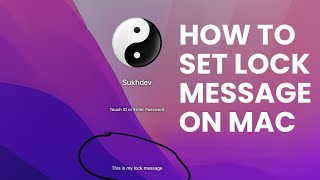 How to Set Lock Message On Mac (TechyWorm.Com)