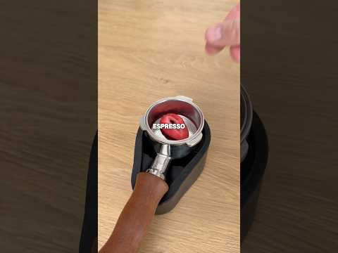 Pulling espresso through a freeze dried strawberry