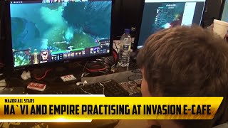 Na`Vi and Empire practising at Invasion e-Cafe @ Major All Stars