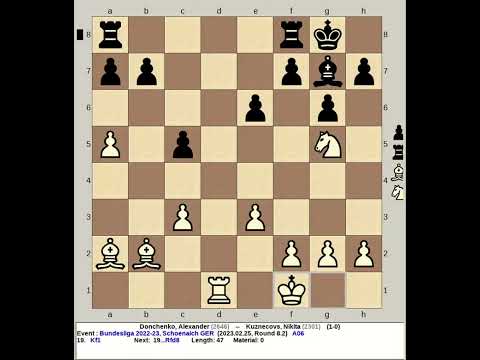Donchenko, Alexander vs Kuznecovs, Nikita | Bundesliga Chess 2022 23, Schoenaich Germany