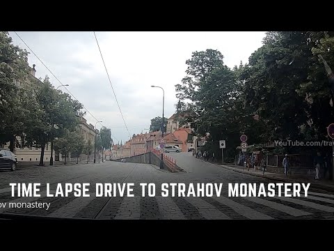 Time lapse driving video to Strahov Monastery in Prague, Czech Republic