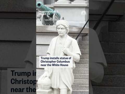 Trump installs statue of Christopher Columbus near the White House
