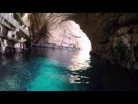 Swimming through Koufonisia Caves in the Greek Islands