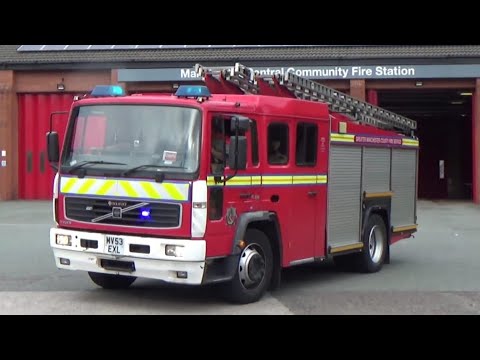 [TWO-TONES] Manchester Central Saxon Water Ladder Turnout | Greater Manchester Fire & Rescue