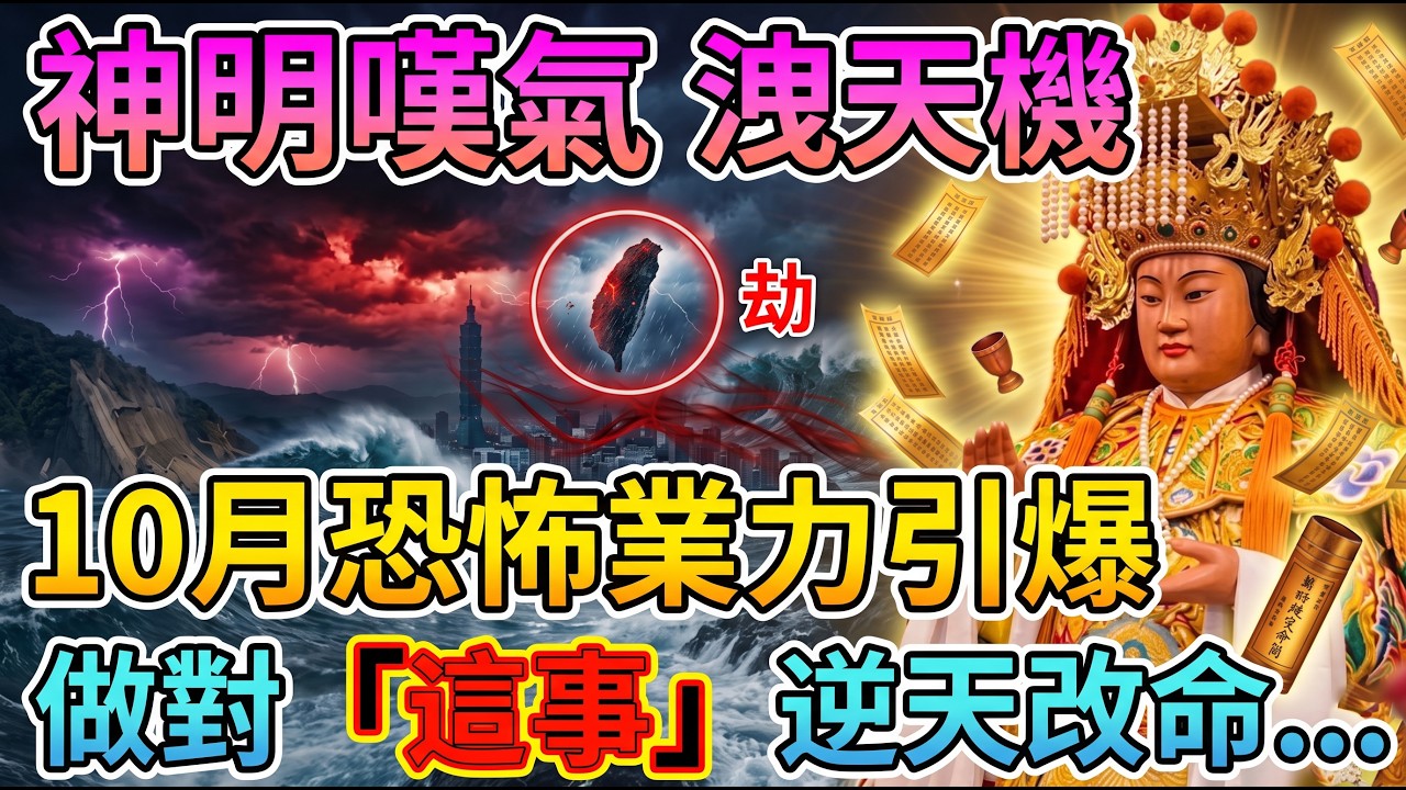 🚨大劫將至！10月下旬「恐怖業力」全面大引爆💥！連神明都在嘆氣😱！白沙屯媽祖急賜隱藏版保命符⛩️，做對這1件事瞬間逆天改命大翻盤🔥！