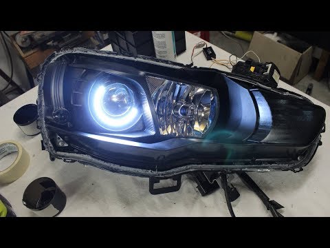 Angel Eye Install (Evo X MR Headlights)