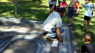 preview picture of video 'Racing Tamiya Mini 4wd at Weavers Resort & Campground  Pelican Lake, WI'