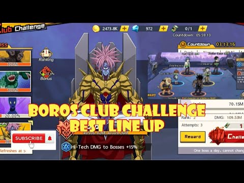 BOROS CLUB CHALLENGE BEST LINE UP "ONE PUNCH MAN: The Strongest"