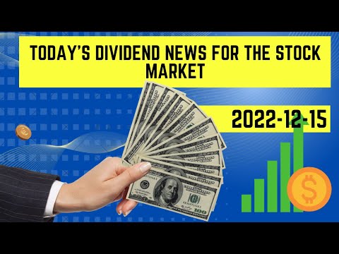 Today's dividend  news for the stock market (2022-12-15)