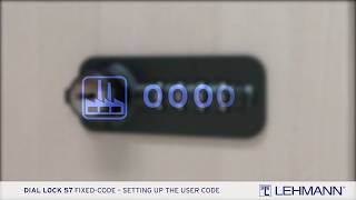 DIAL LOCK 57 Fixcode - setting the user code