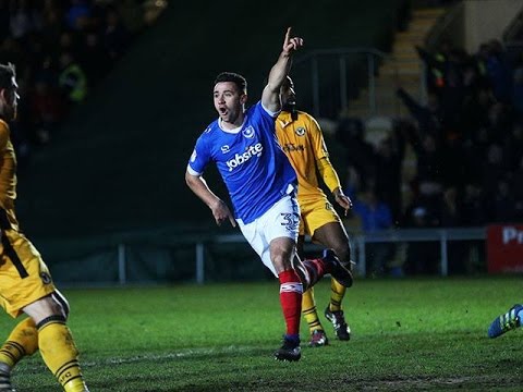Enda Stevens scores first Pompey goal against Newport County