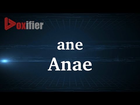 How to Pronunce Anae in French - Voxifier.com