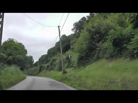 Driving Between Carhaix-Plouguer, Finistère & Treffrin, Côtes-d'Armor, Brittany, France