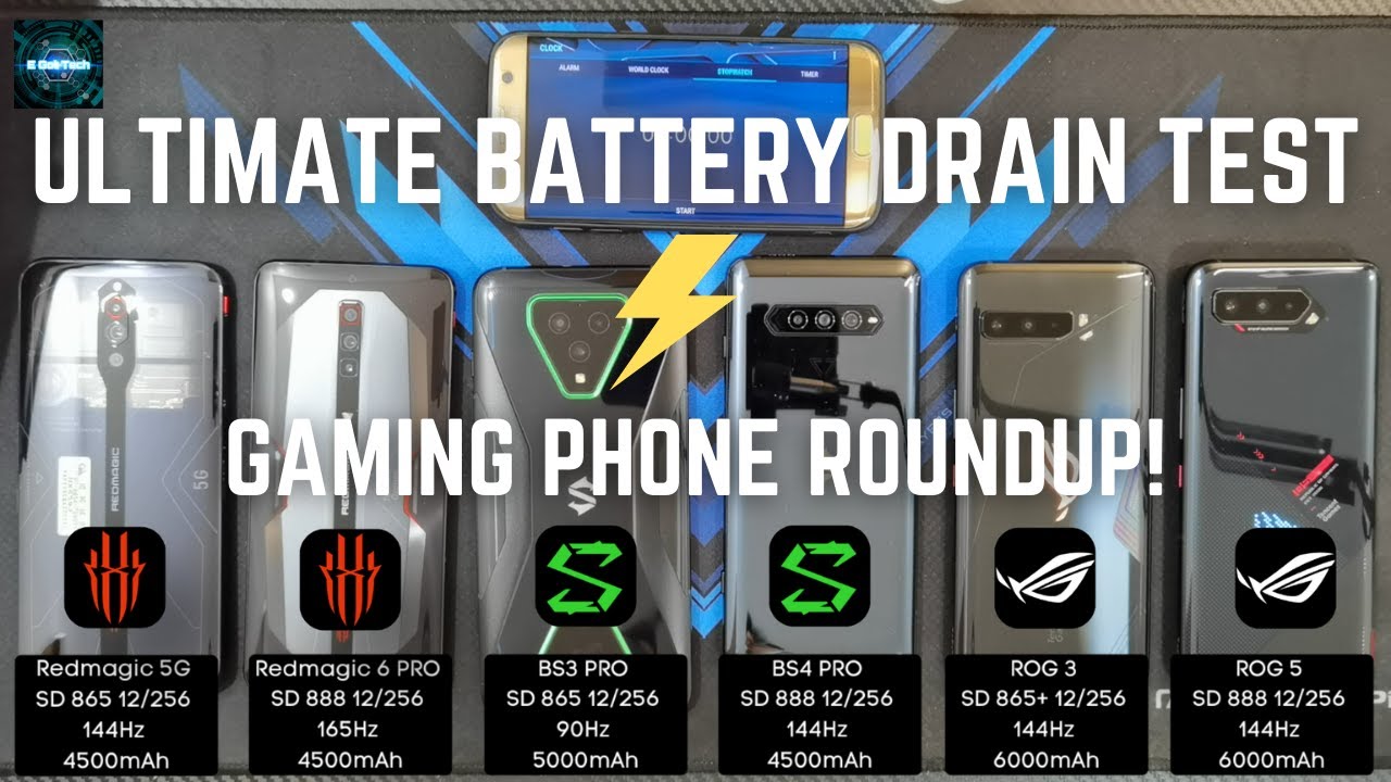 ROG Phone 5 vs RedMagic 6 Pro vs Black Shark 4 Pro BATTERY DRAIN TEST! WHO will last the longest!