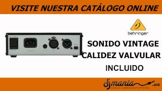 Video thumbnail for Micrófono para grabar voz a vávulas behringer  T-47, Djmania by DJManiaES