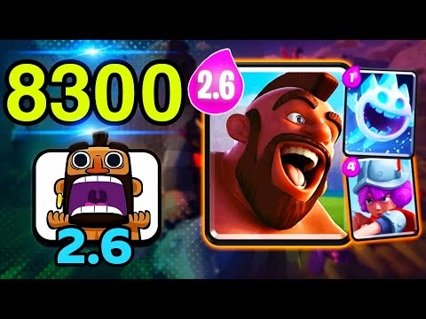 Хог 2.6 на 8300 кубках! Шикарный геймплей! / Clash Royale