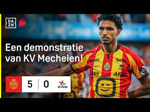 A ten-man OH Leuven is powerless against KV Mechelen. 👊🟡🔴