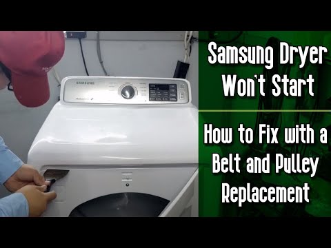 Samsung Dryer Belt Replacement - Fix a Samsung Dryer That Won't Start / Samsung Dryer Won't Spin