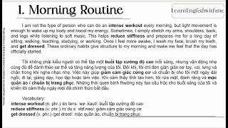 Học từ vựng tiếng Anh qua đoạn văn: Morning Routine | A2 Vocabulary