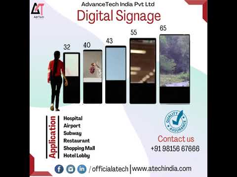 32\" Touch Digital Signage Standee/ Floor Mount