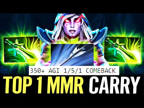 🔥 2x Butterfly NEW TOP 1 MMR Drow Ranger Carry — 350+ AGI 1/5/1 Epic Comeback by JACKKY Dota 2 Pro