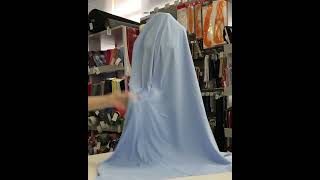 8065-5 Искусственный шёлк матовый цвет Голубой 130 гр/м2, 150 см на YouTube 1