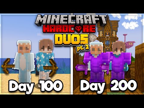 We Survived 200 Days In DUO Hardcore Minecraft... And Here's What Happened