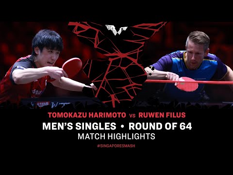 Tomokazu Harimoto vs Ruwen Filus | MS R64 | Singapore Smash 2024