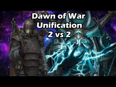 Dawn of War Unification: 2 vs 2 Death Korps of Krieg, Imperial Guard vs Thousand Sons and Tau Empire