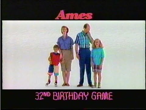Ames 32 Birthday Game Commercial 1989