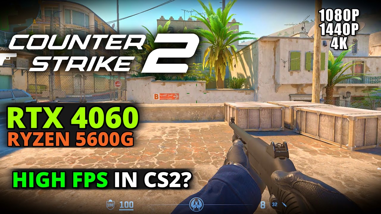Counter-Strike 2 on RTX 4060 + Ryzen 5600G – 1080p/1440p/4K