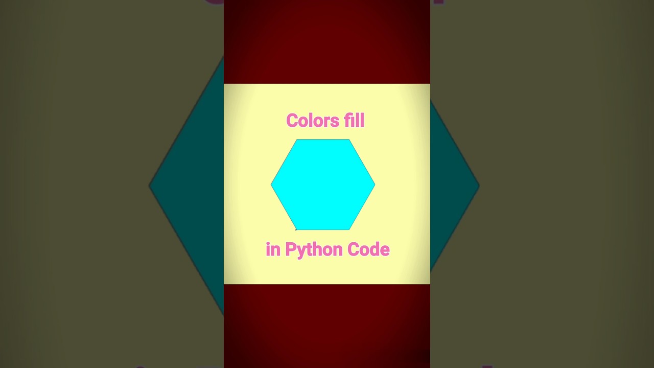 Colors fill in Python Code l turtle graphics design l #shorts #python #programming
