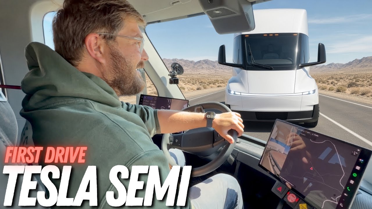 Tesla Semi electric truck at Tesla's Nevada truck plant