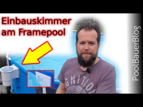 Einbauskimmer am Framepool | Einbauen eines Mini-Skimmers an Bestway Pool 366x100