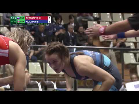 Round 2 WW - 65 kg: N. FEDOSEEVA (RUS) v. F. MOLINARI (USA)