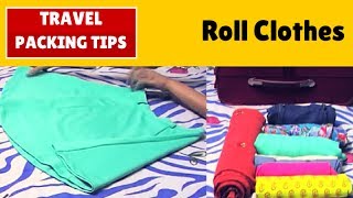 Travel - Packing Tips & Tricks: How to Roll clothes to Maximize Luggage Space | MissAngelicSmile